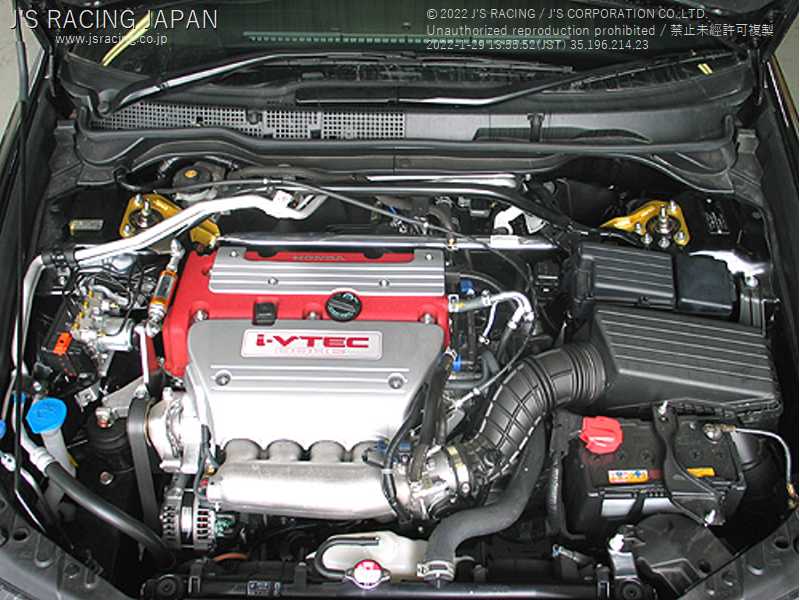 J'S RACING 3D FRONT ALUMINUM STRUT TOWER BAR FOR HONDA ACCORD CL7 K20A TB-E2-F