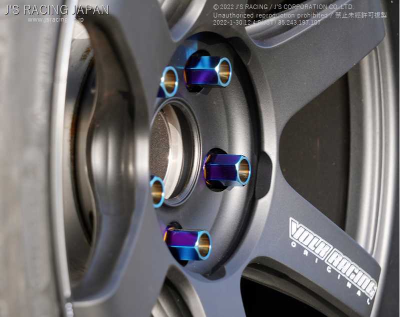 J'S RACING TITANIUM PENETRATION NUT 19HEX 5 HOLE PACK TNW-02-5H