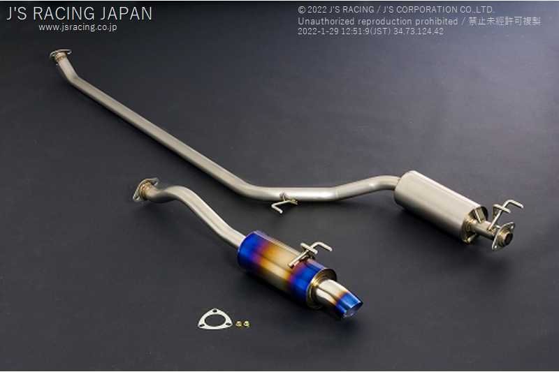 J'S RACING FX-PRO FULL TITANIUM MUFFLER 50RS FOR HONDA CIVIC FD1 R18A FTM-D1-50RS