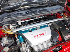 J'S RACING FRONT ALUMINUM STRUT TOWER BAR (ETD COMPATIBLE) FOR HONDA CIVIC EP3 K20A TB-P3-F