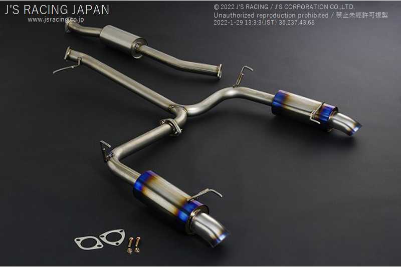 J'S RACING SUS EXHAUST PLUS DUAL 60RS FOR HONDA ODYSSEY RB1 K24A T304W-O3A-60RS