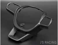 J'S RACING SPORTS STEERING WHEEL WITH CARBON AIR LEATHER GARNISH FOR HONDA CIVIC FL5 SSG-L5-CSG