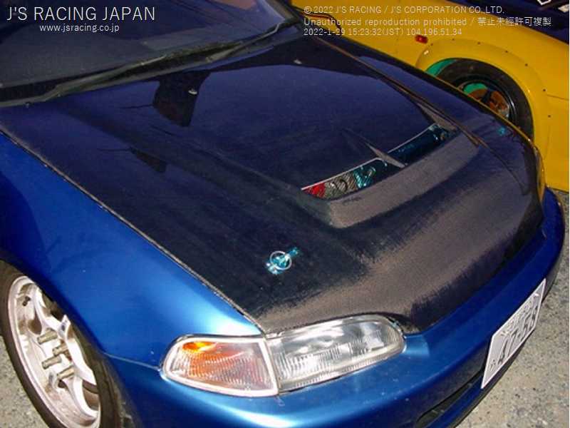 J'S RACING AERO BONNET TYPE-S CARBON FOR HONDA CIVIC EG6 B16A ABS-H3-C