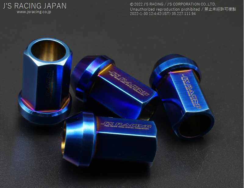 J'S RACING TITANIUM PENETRATING NUT 17HEX 4-HOLE PACK TNW-01-4H
