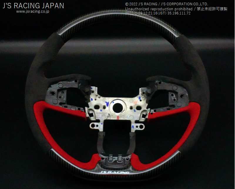 J'S RACING SPORTS STEERING CARBON ALCANTARA FOR HONDA CIVIC FK8 SSG-K8-CAL