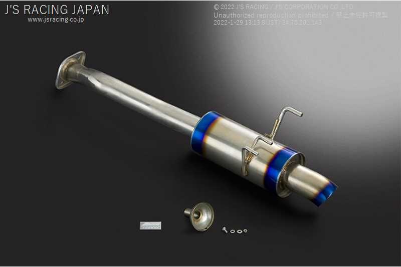 J'S RACING SUS EXHAUST PLUS REAR TAIL 60R FOR HONDA CIVIC FD2 K20A T304-D2-60R