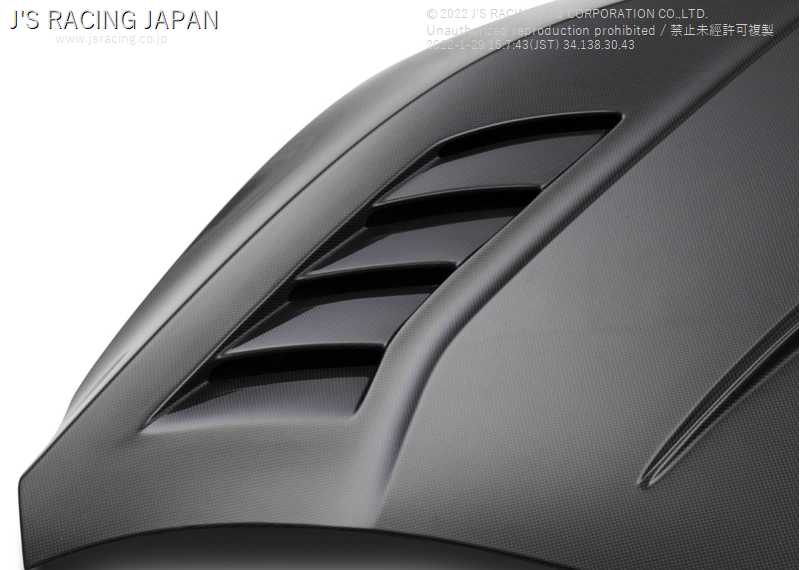 J'S RACING AERO BONNET TYPE-V CARBON CARBON FOR HONDA CIVIC FK8 ABV-K8-CC