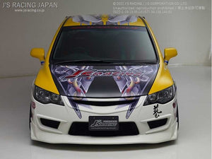 J'S RACING FRONT SPORT GRILL TYPE X FOR HONDA CIVIC FD2 K20A AG-D2