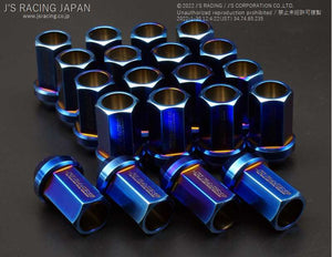 J'S RACING TITANIUM PENETRATION NUT 17HEX 5 HOLE PACK TNW-01-5H