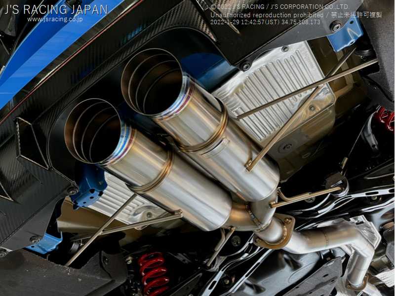 J'S RACING FX-PRO FULL TITANIUM MUFFLER DUAL 70RS FOR HONDA CIVIC FK8 FTMW-K8-70RS