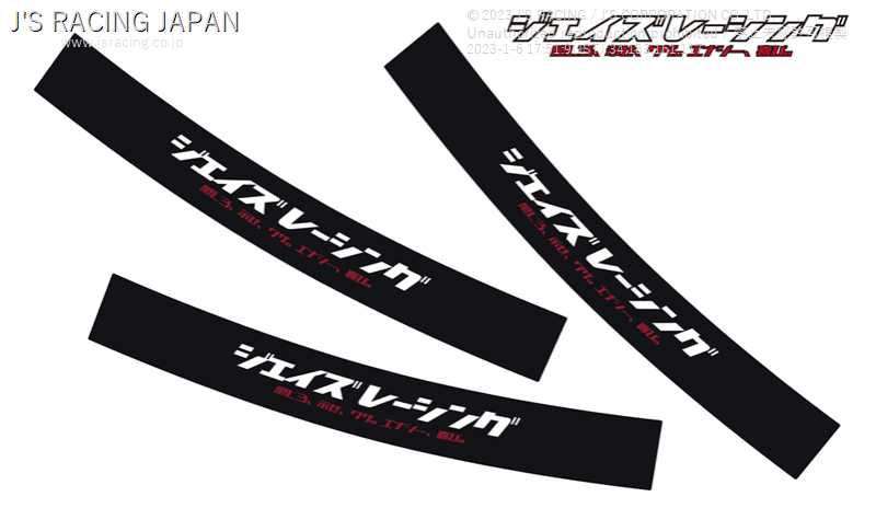 J'S RACING 21 WINDOW STICKER BLACK FOR  WWS-21-BK