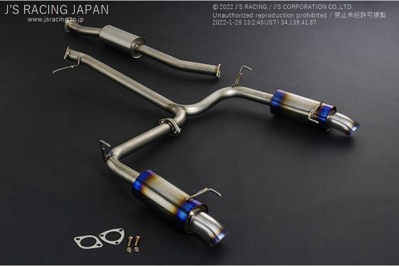 J'S RACING SUS EXHAUST PLUS DUAL 60RS FOR HONDA ELYSION RR3 T304W-EY3-60RS