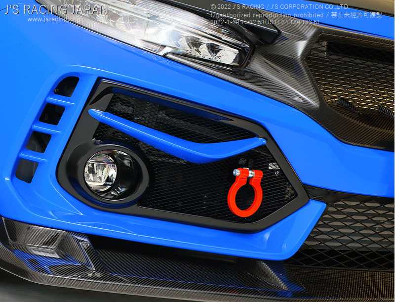 J'S RACING FRONT SPORTS GRILL CARBON FOR HONDA CIVIC FK8 AG-K8-C