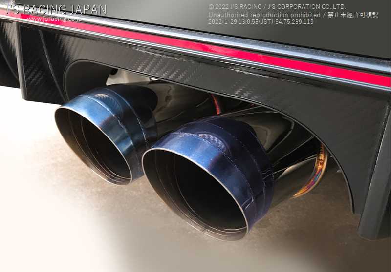 J'S RACING SUS EXHAUST PLUS DUAL 70RS FOR HONDA CIVIC FK8 T304W-K8-70RS