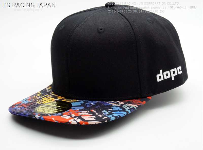 J'S RACING DOPE CAP BLACK GRAPHIC DP-CP-BG