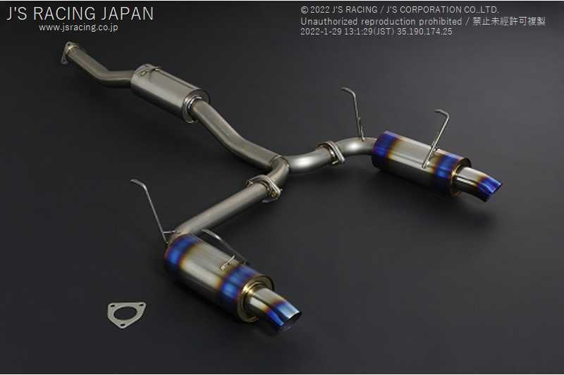 J'S RACING SUS EXHAUST PLUS DUAL 70RS FOR HONDA S2000 AP1 2 F20C F22C T304W-S1-70RS