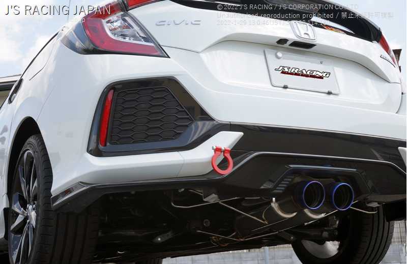 J'S RACING SUS EXHAUST PLUS LEGAL DUAL 60RS FOR HONDA CIVIC FK7 T304W-K7L-60RS