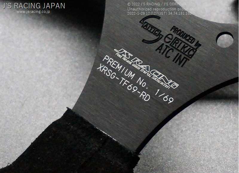 J'S RACING XR STEERING TYPE-F 69 LIMITED RED SUEDE FOR  XRSG-TF69-RDSD