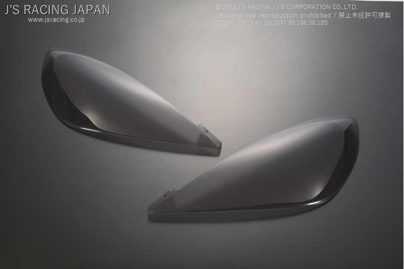 J'S RACING HEADLIGHT COVER LIGHT BLACK FOR HONDA FIT GE8 L15A HLC-F3M-LS