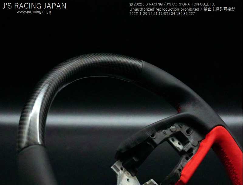 J'S RACING SPORT STEERING FK7 CARBON LEATHER FOR HONDA CIVIC FK7 SSG-K7-CL