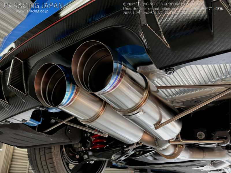 J'S RACING FX-PRO FULL TITANIUM MUFFLER DUAL 70RS FOR HONDA CIVIC FK8 FTMW-K8-70RS