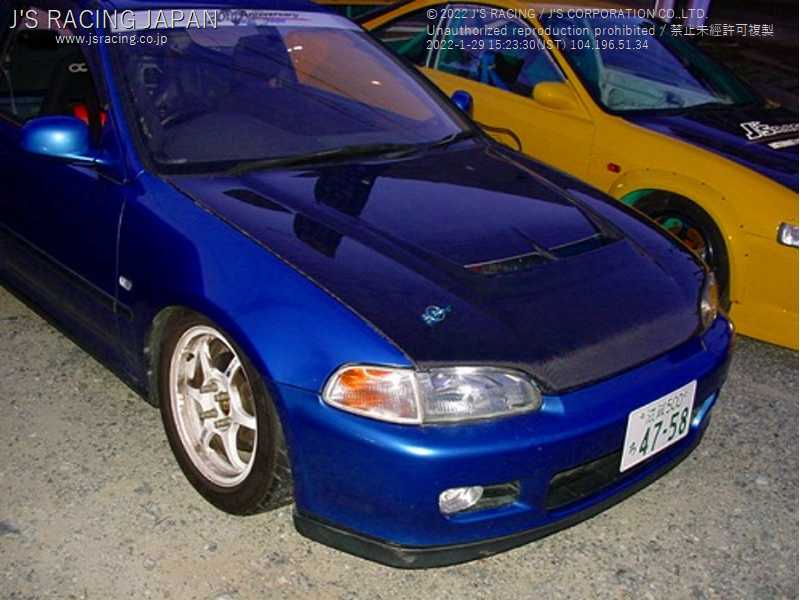 J'S RACING AERO BONNET TYPE-S CARBON FOR HONDA CIVIC EG6 B16A ABS-H3-C