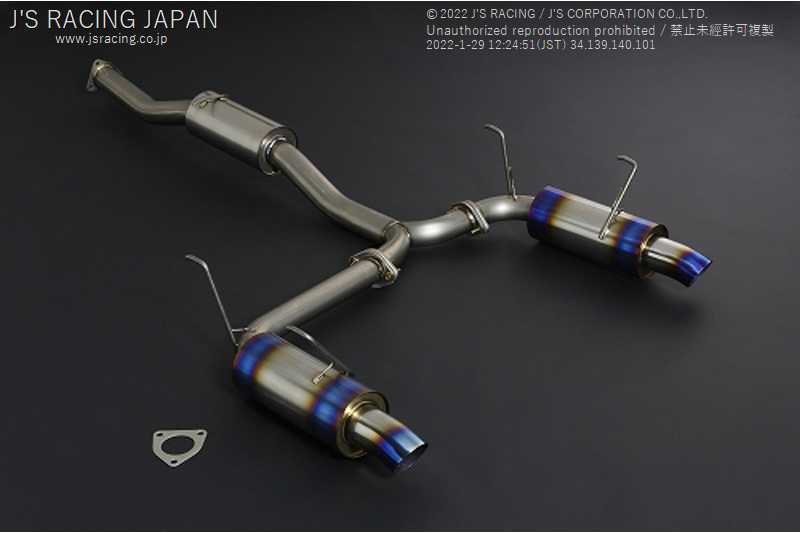J'S RACING TYPE-GT R304 SUS EXHAUST DUAL 70RS FOR HONDA S2000 AP1 2 F20C F22C GTR304W-S1-70RS