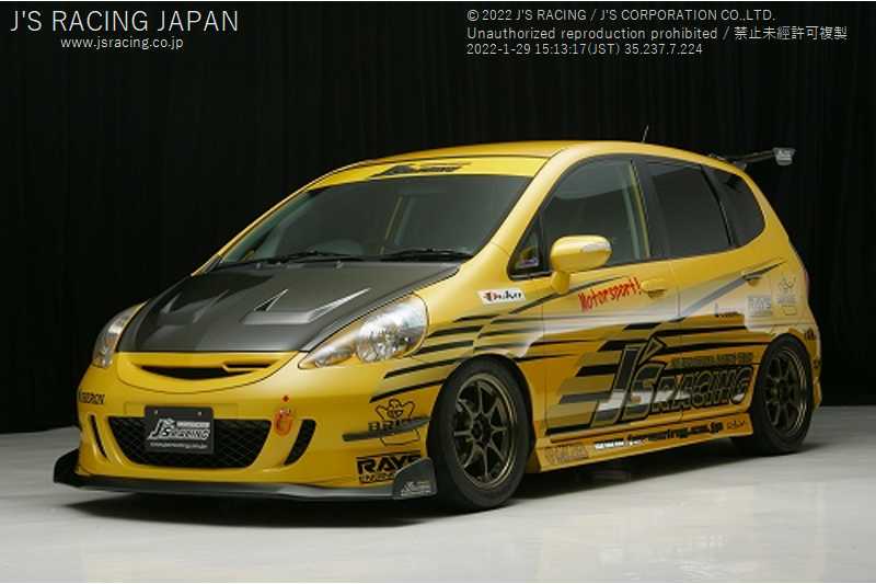 J'S RACING AERO BONNET TYPE-V FRP FOR HONDA FIT GD1 3 L13A L15A ABV-F1-F