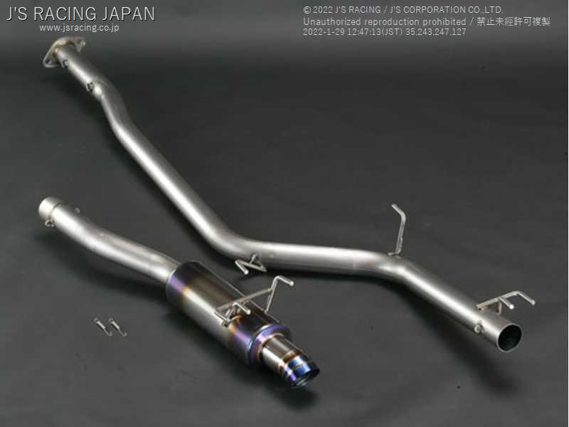 J'S RACING FX-PRO FULL TITANIUM MUFFLER 70RR FOR HONDA CIVIC FD2 K20A FTM-D2-70RR