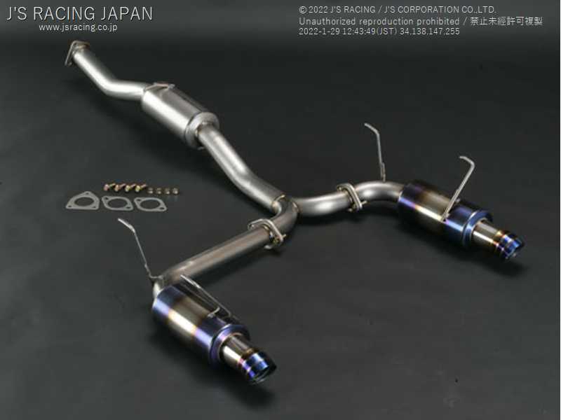 J'S RACING FX-PRO FULL TITANIUM MUFFLER DUAL 70RS FOR HONDA S2000 AP1 2 F20C F22C GTFTMW-S1-70RS