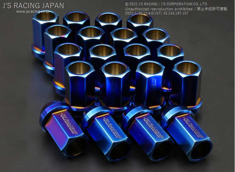 J'S RACING TITANIUM PENETRATION NUT 19HEX 5 HOLE PACK TNW-02-5H