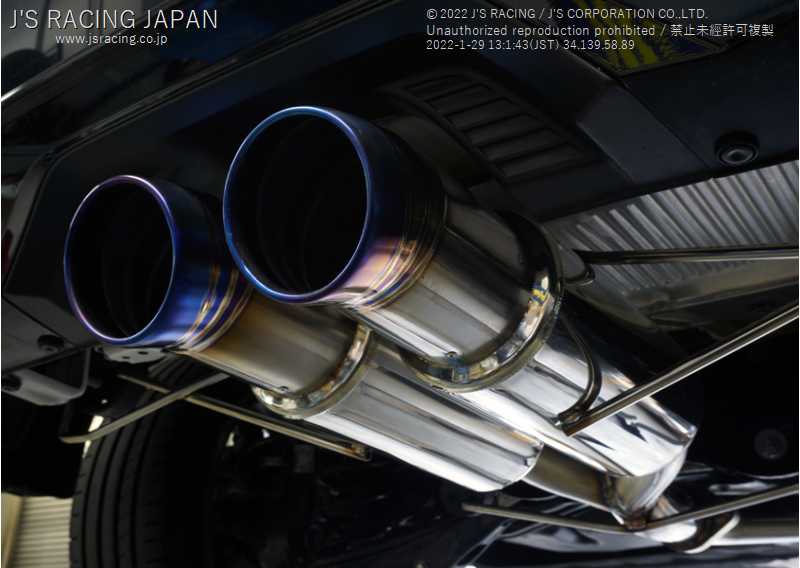 J'S RACING SUS EXHAUST PLUS DUAL 60RS FOR HONDA CIVIC FK7 T304W-K7-60RS