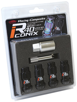 KYO-EI RACING COMPOSITE R40 ICONIX LOCK 4PCS SET (M12xP1.25) (RESIN CAP) YIF4-3KK