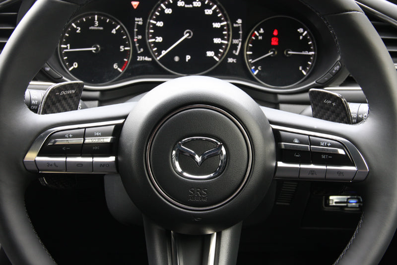 AUTOEXE CARBON PADDLE SHIFT LEVER FOR MAZDA CX-30 DM SERIES WITH STEERING SHIFT SWITCH A1383-20
