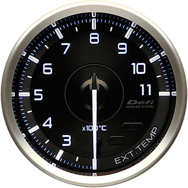 DEFI GAUGE METER ADVANCE A1 EXHAUST TEMPERATURE 60MM 200 TO 1100 DEGREES C DF15401