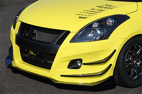 TM SQUARE FRONT BUMPER SPOILER FRP UNPAINTED FOR SUZUKI SWIFT ZC32S TMDF-A01101