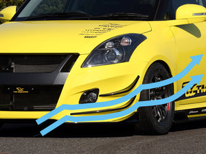 TM SQUARE FRONT BUMPER SPOILER FRP UNPAINTED FOR SUZUKI SWIFT ZC32S TMDF-A01101