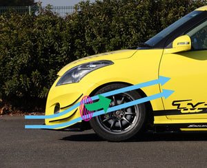 TM SQUARE FRONT BUMPER SPOILER FRP UNPAINTED FOR SUZUKI SWIFT ZC32S TMDF-A01101