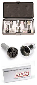 BBS SECURITY SYSTEM LOCK BOLT (BLACK) BBS LOCK BOLT M14 60°-28MM P1.25 PLBM125BS