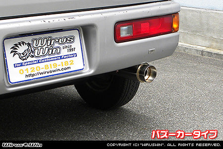 WIRUS WIN COMPACT MUFFLER BAZOOKA TYPE FOR HONDA ACTY VAN EBD-HH5 EBD-HH6 GBD-HH5 GBD-HH6 UE-HH5 UE-HH6 GD-HH5 GD-HH6 EN07Y WIRUS-WIN-00044