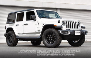 JAOS ADAMASBL5 17X7.5J 44 5H127 MATTE BLACK WHEEL FOR JEEP WRANGLER JL B900E775MB