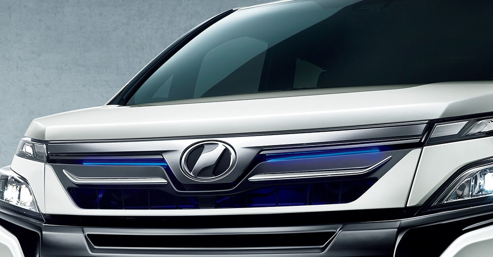 TRD FRONT GRILL (WITH LED) BLACKISH AGEHA (221)  For VOXY 8# V X  MS320-28018-C1