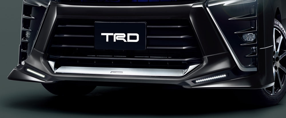 TRD FRONT SPOILER (WITH LED) BLACK (202)  For VOXY 8# ZS ZS  MS341-28048-C0