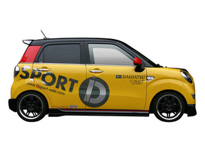D-SPORT SPORT AERO PARTS FRONT LOWER SKIRT PAINTED BLACK MICA METALLIC + GUNMETALLIC URETHANE FOR DAIHATSU CAST LA250S LA260S SPORT 08151-E260-X07-KX