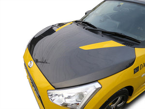 D-SPORT AERO BONNET CARBON CLEAR BLUE CRYSTAL METALLIC B63 FOR DAIHATSU COPEN LA400K LA400A ROBE GR SPORT 53301-E240-B63-KX