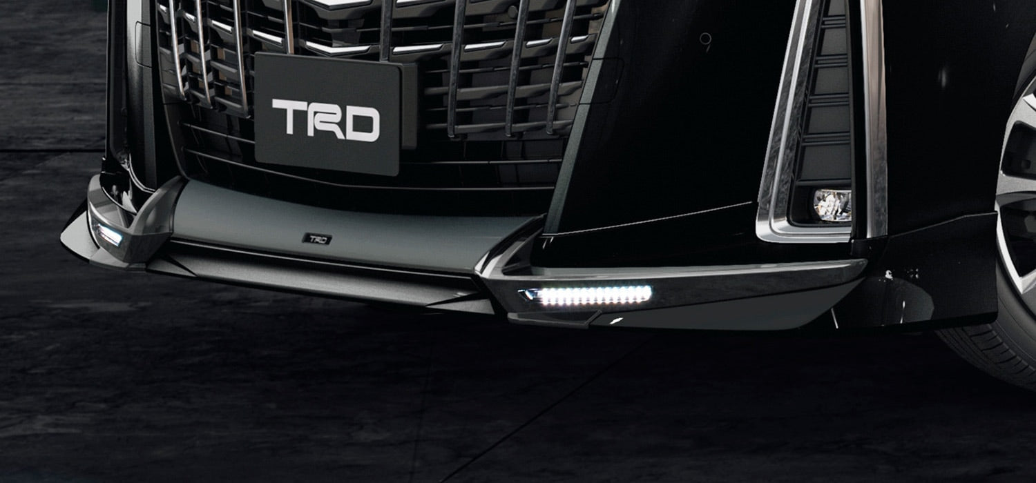 TRD FRONT SPOILER (NO LED) BLACK PEARL (220)  For Alphard 3# Aero  MS341-58033-C1