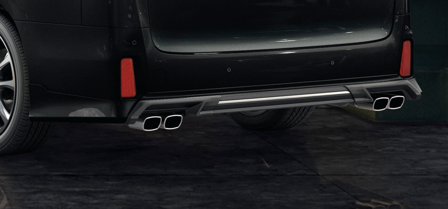 TRD REAR BUMPER SPOILER BLACK (202)  For Alphard 3# Aero  MS343-58001-C0