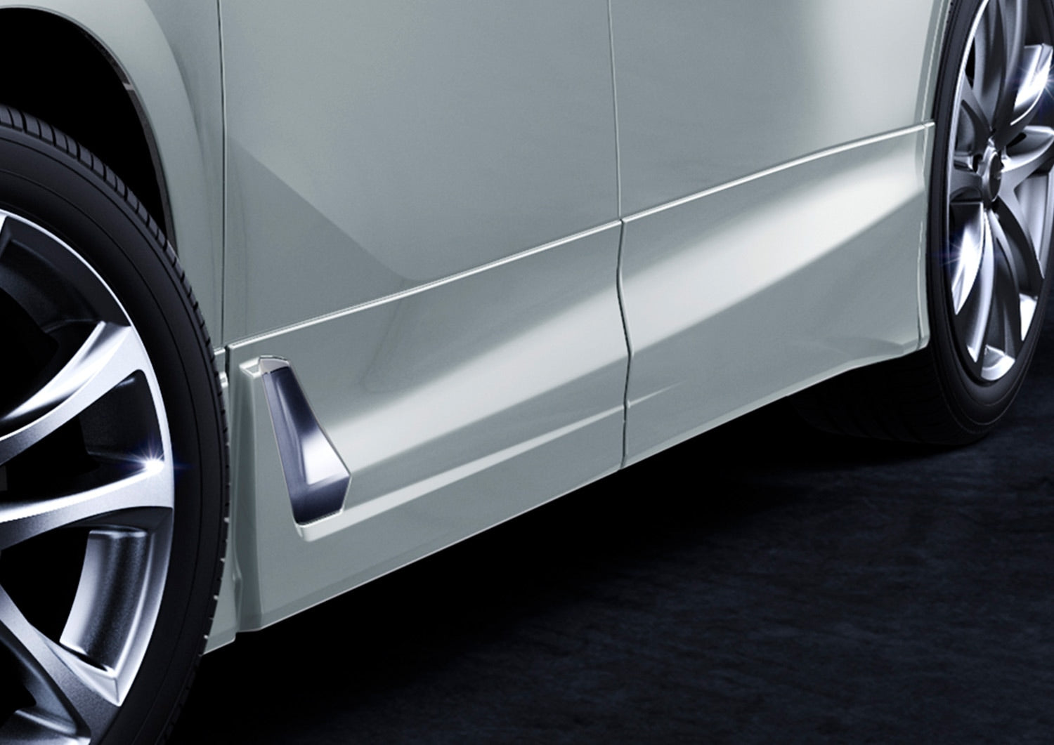 TRD SIDE SKIRTS WHITE PEARL (070)  For VELLFIRE 3# Aero  MS344-58005-A0