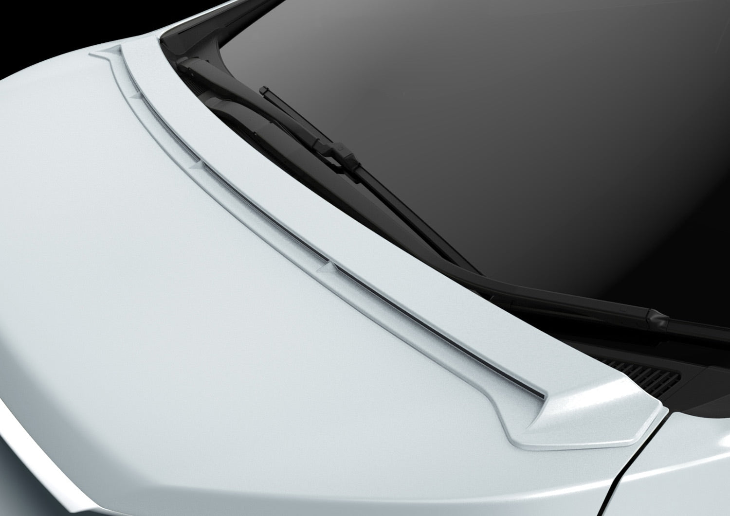 TRD  FRONT HOOD EXTENSION BURNING BLACK (222)  For VELLFIRE 3# STD  MS347-58003-C2
