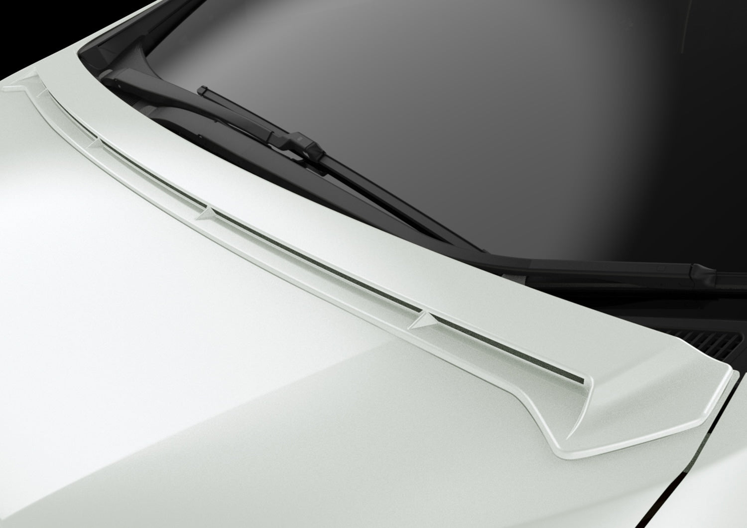 TRD FRONT HOOD EXTENSION BLACK (202)  For Alphard 3# Aero  MS347-58001-C0